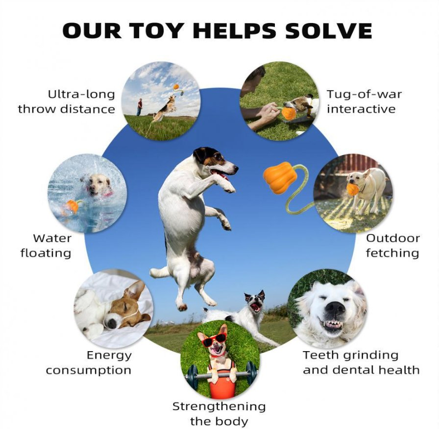 Pet Supplies Manufacturer Wholesale Company Best-Selling Amazon Outdoor Interactive Teething Hand-Thrown Ball Pumpkin Dog Toys