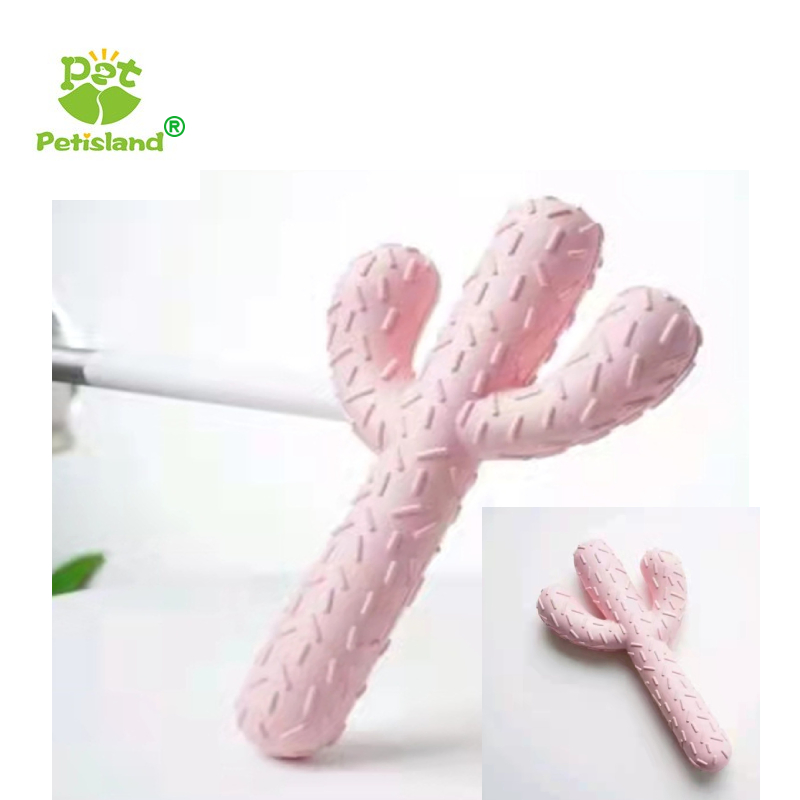 Amazon Hot Sale Cactus Shape Pet Dental Care Dog Toothbrush Stick Teeth Cleaning Brush Dental Dog Chew Toy