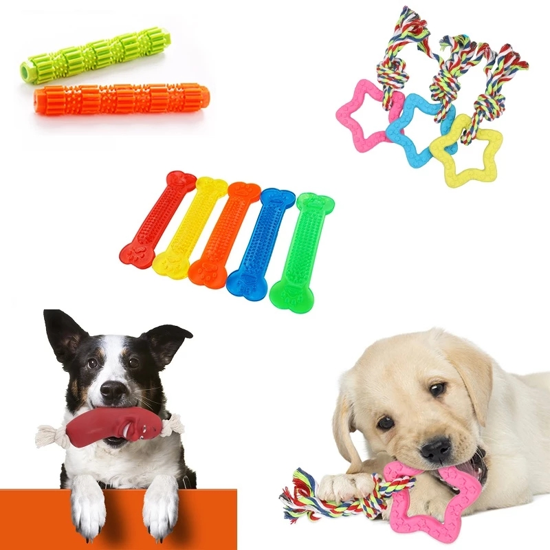 Dog Toys Pet Molar Tooth Cleaner Brushing Stick Trainging Dog Chew Toy Dogs Toothbrush Doggy Puppy Dental Care Dog Pet Puppies