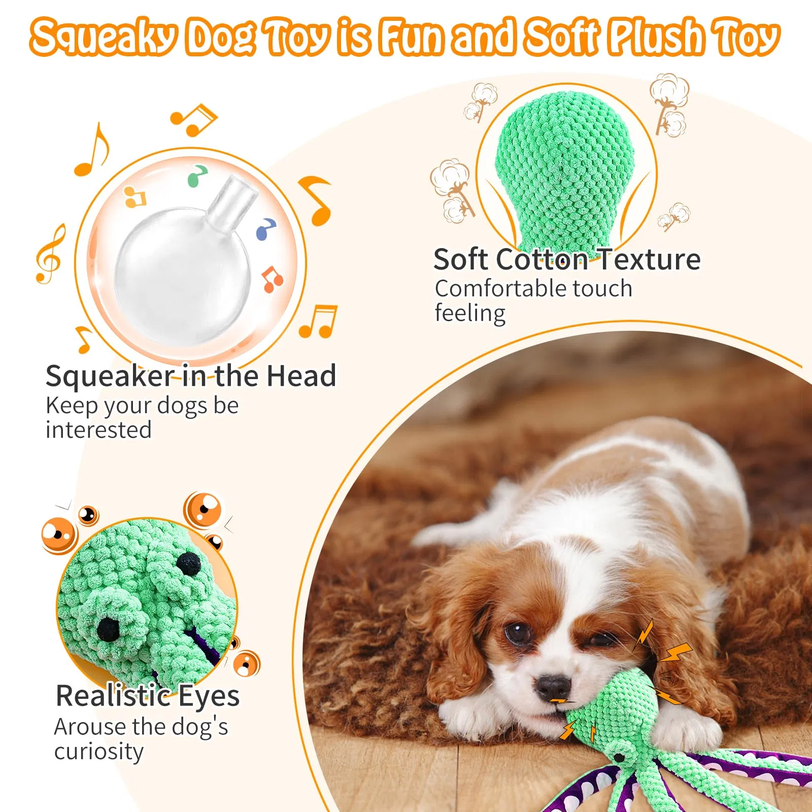 Plush Soft Large Squeaky Pet Dog Toys
