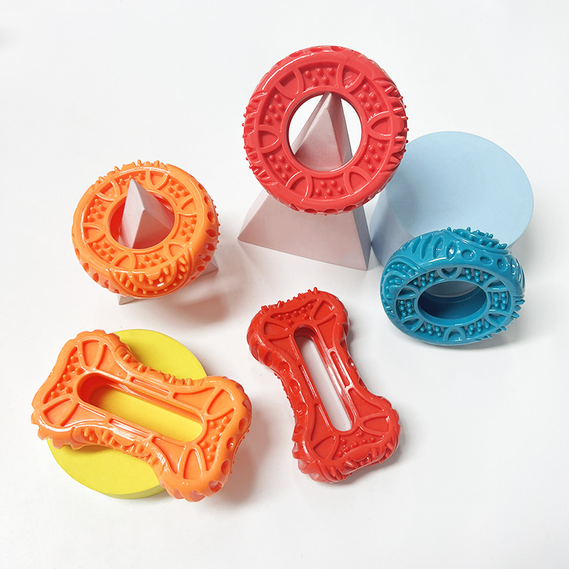 New Eco-Friendly TPR Tire Ring Pet Toy Resistant to Chewing for Small and Medium-Sized Dogs and Cats