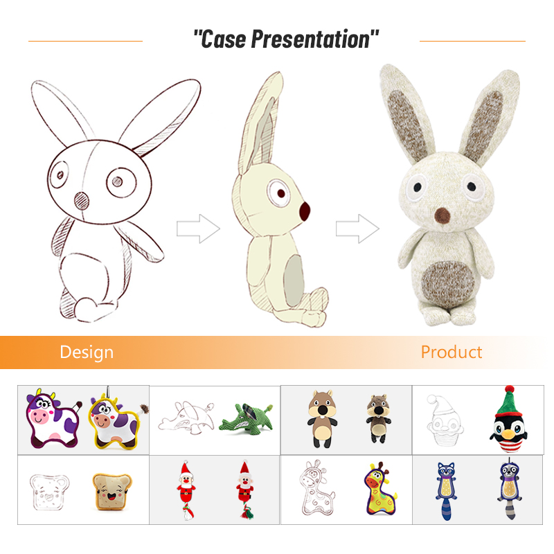 Custom OEM Durable Squeaky Dog Chew Plush Toys Pet Interactive Supplier