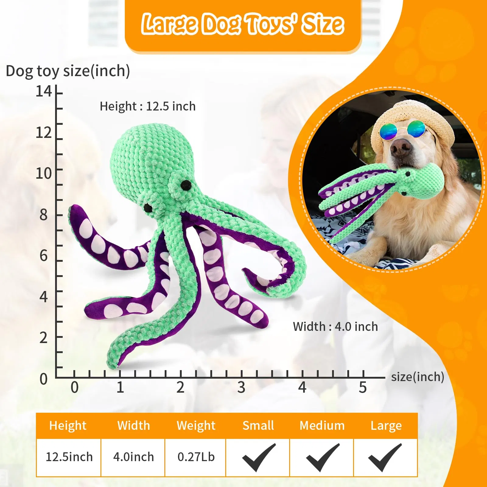 Plush Soft Large Squeaky Pet Dog Toys