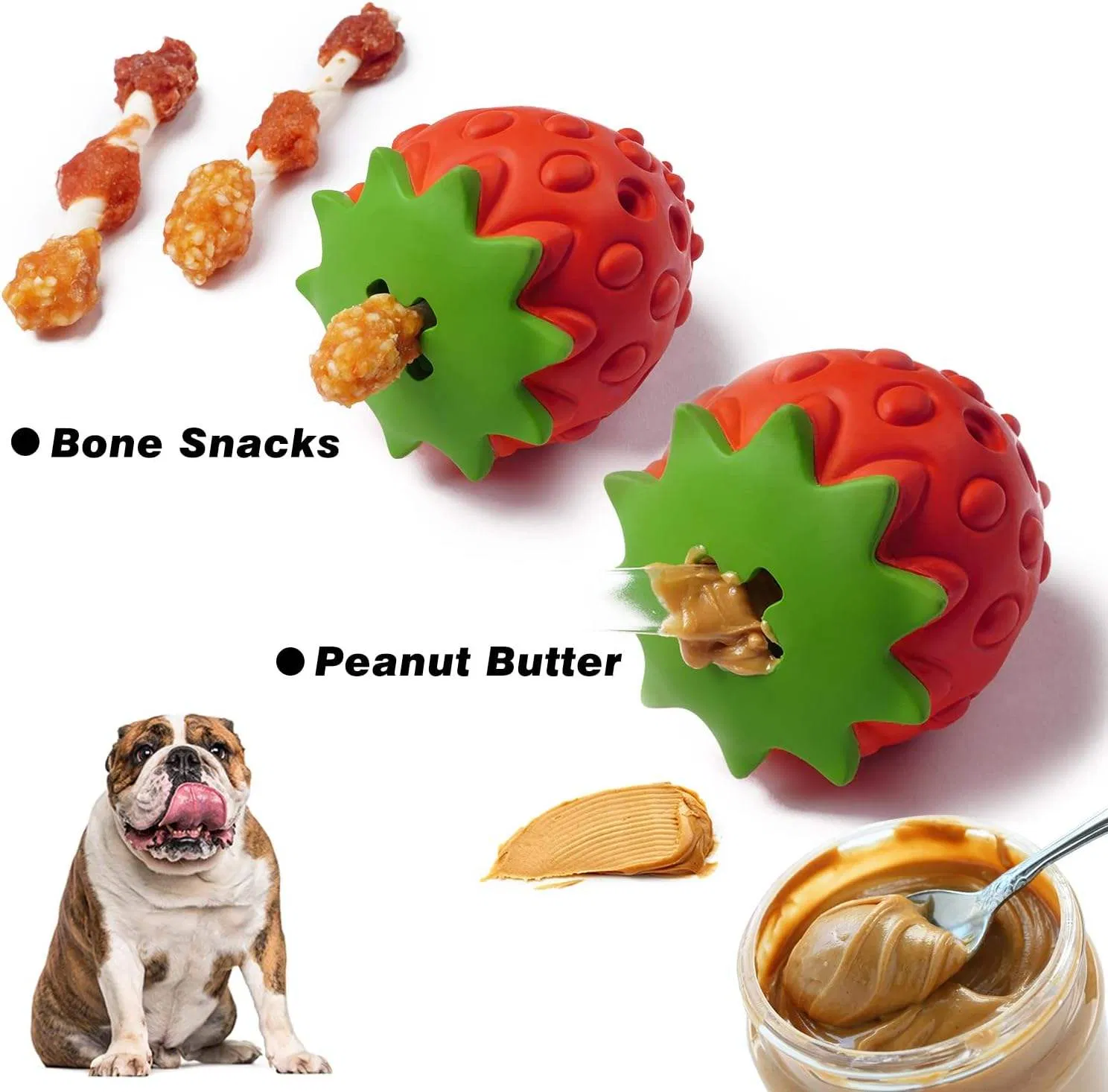 Silicone Leakage Food Pet Ball Puzzle Teeth Clean Eco Friendly Dog Toys