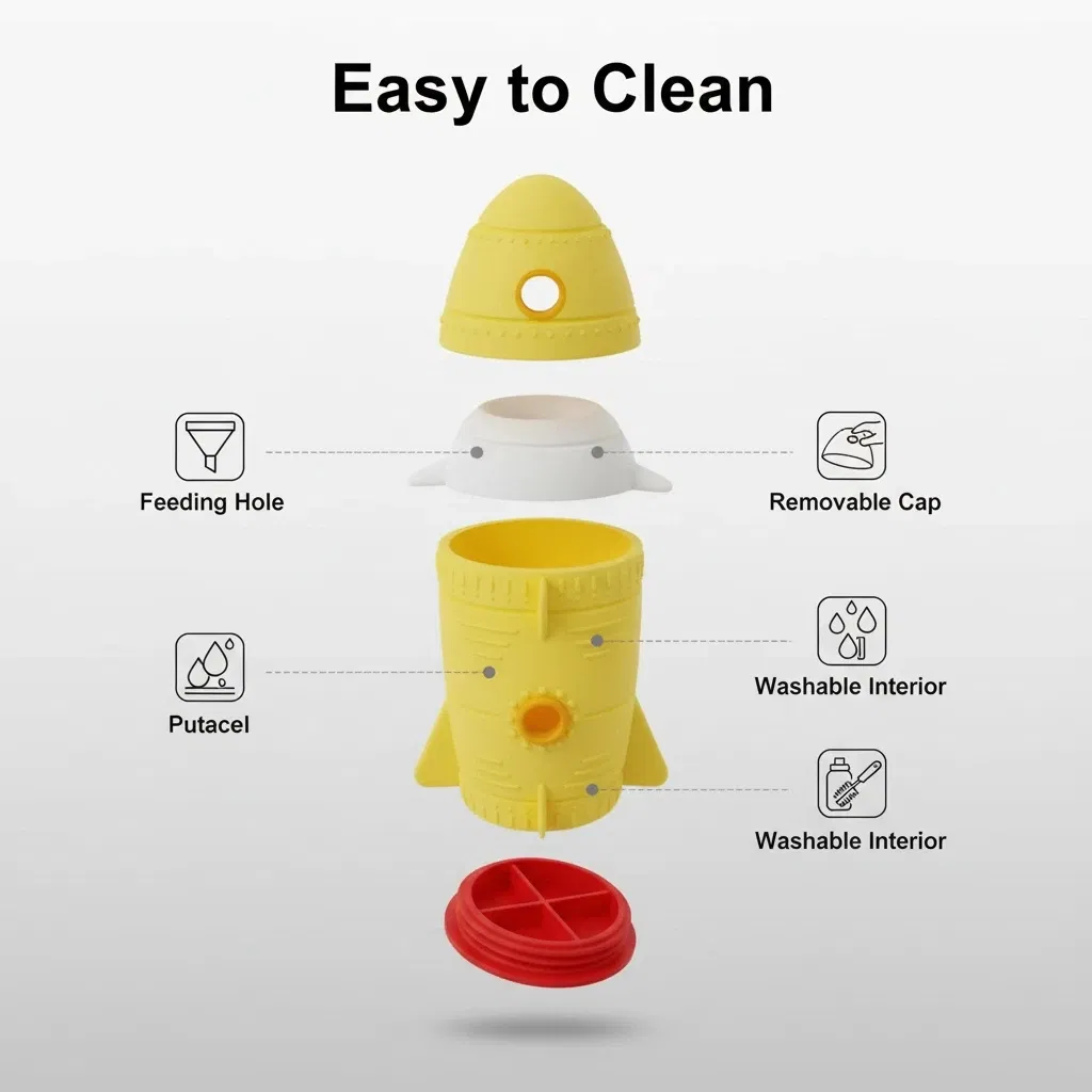 Pet Food Leaking Interactive Pet Toys Metal Stimulation Toy Treat Dispensing Ball for Dogs with Iq Puzzle Challenges