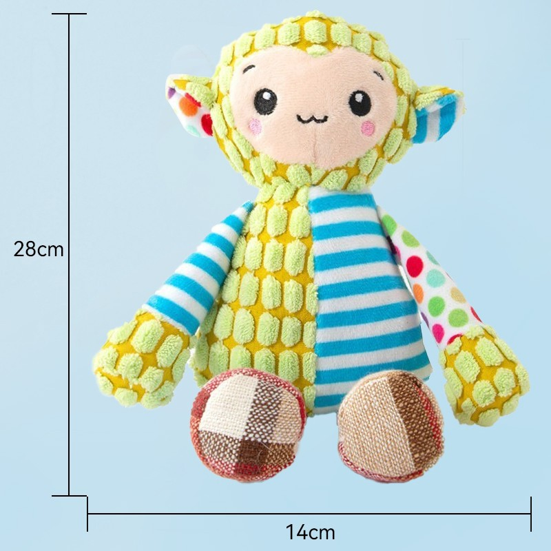 Pet Products Tiger Animal Shape Chew Bite Toy Cotton Stuffed Toy with Rope