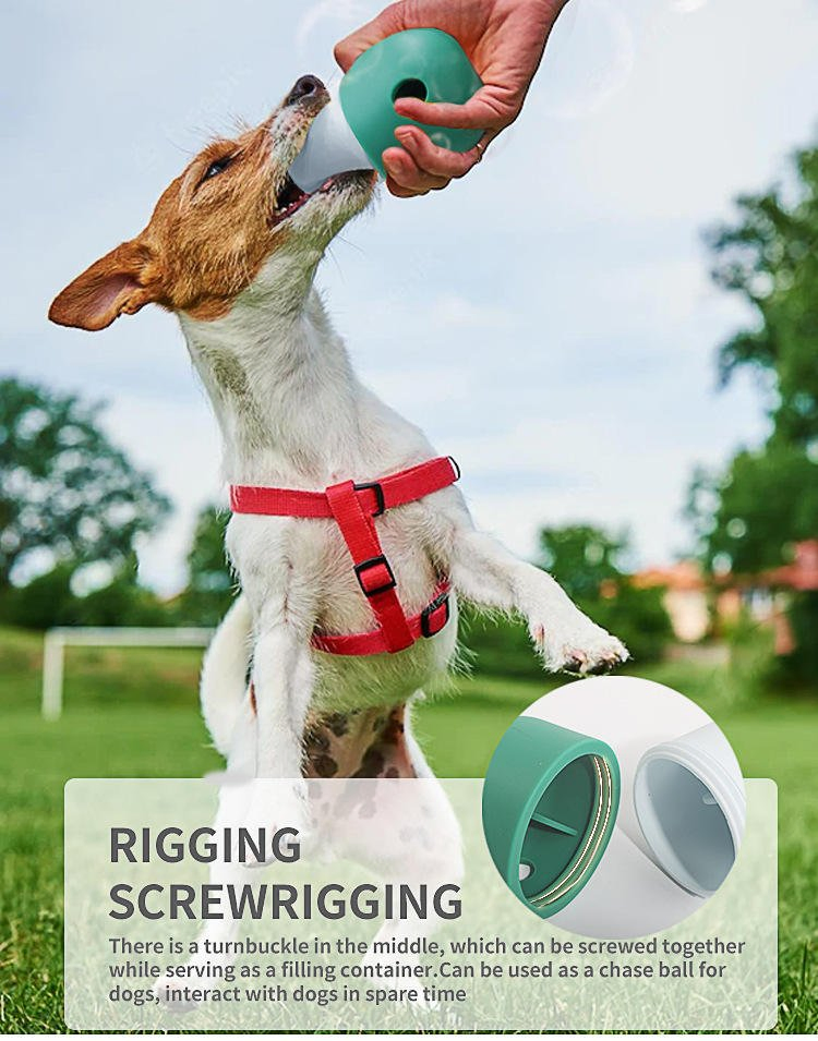 Interactive Silicone Dog Toy for Pets with Puzzle Food Feeder