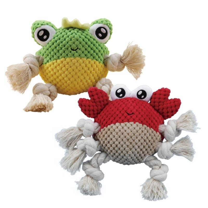 Pet Toys Dog Biting Rope Tug of War Dog Plush Toys Teeth Grinding and Cleaning