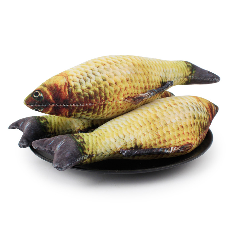 Realistic Plush Fish Cat Toy with Catnip Bag Christmas Interactive Pets Chew Bite Supplies Fish Interactive Cat Toy