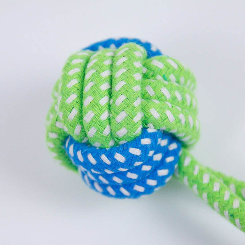 Pet Tug Rope Toy for Dogs with Nylon Cotton Knot Ball
