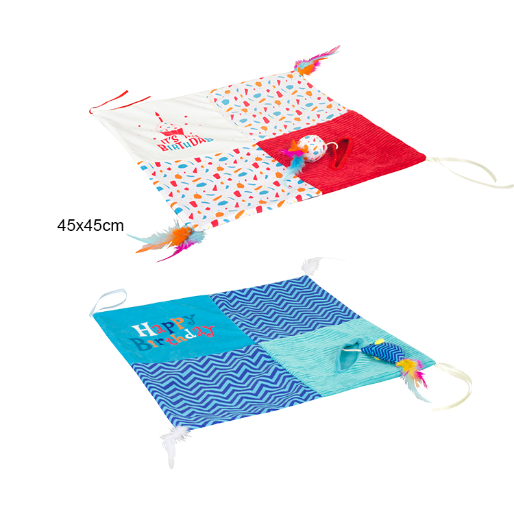 Rena Pet Birthday Series Funny Soft Interactive with Catnip Cat Play Mat Toy