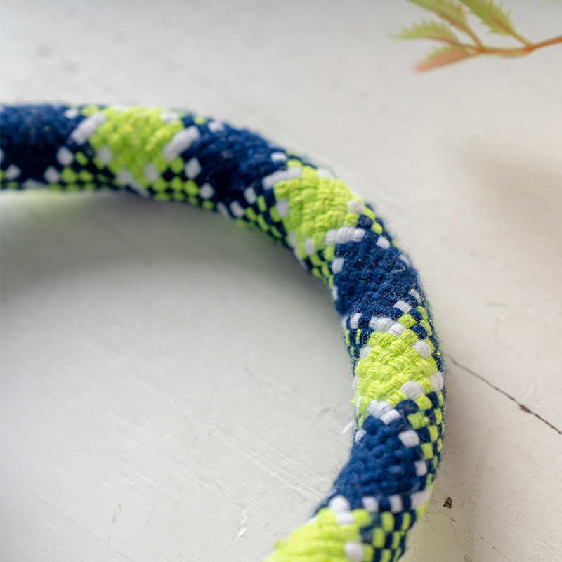 Rena Pet Dental Cleaning Chew Resistant Non-Toxic Strong Durable Cotton Rope with TPR Dog Toy