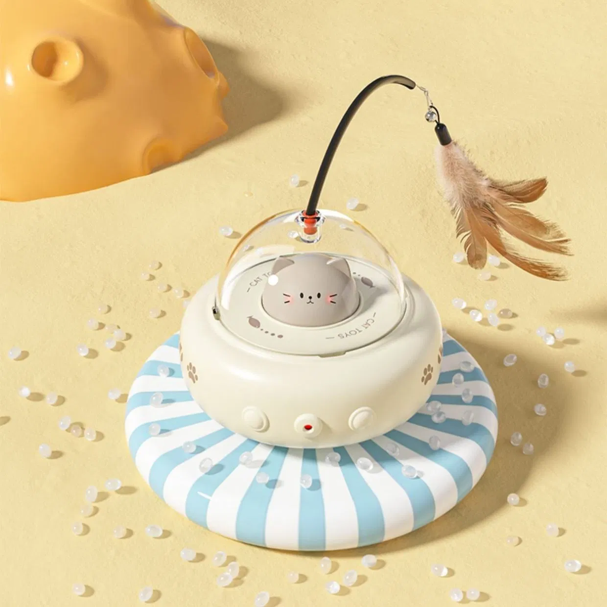 2025new Intelligent Automatic Cat Teasing Toy Electric Sensing Pet Toy Laser Cat Teasing Stick Cat Supply