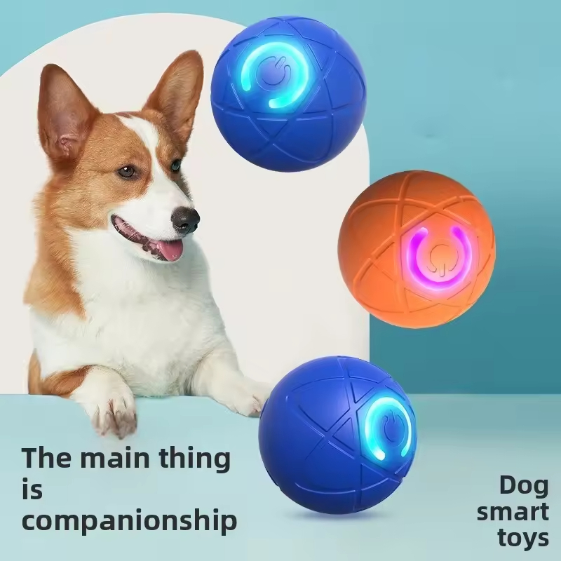 Interactive Rotating Motion Rechargeable Bite-Resistant Pet Smart Jumping Ball Toys