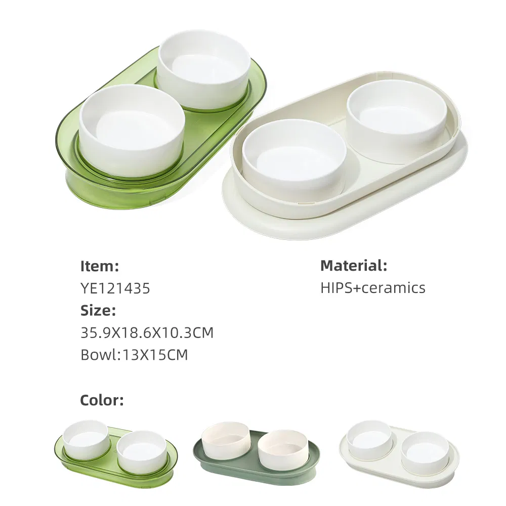 10 Degree Tilted Angle Pet Bowl Anti Overflow Dog Cat Bowl for Small Cats Dogs