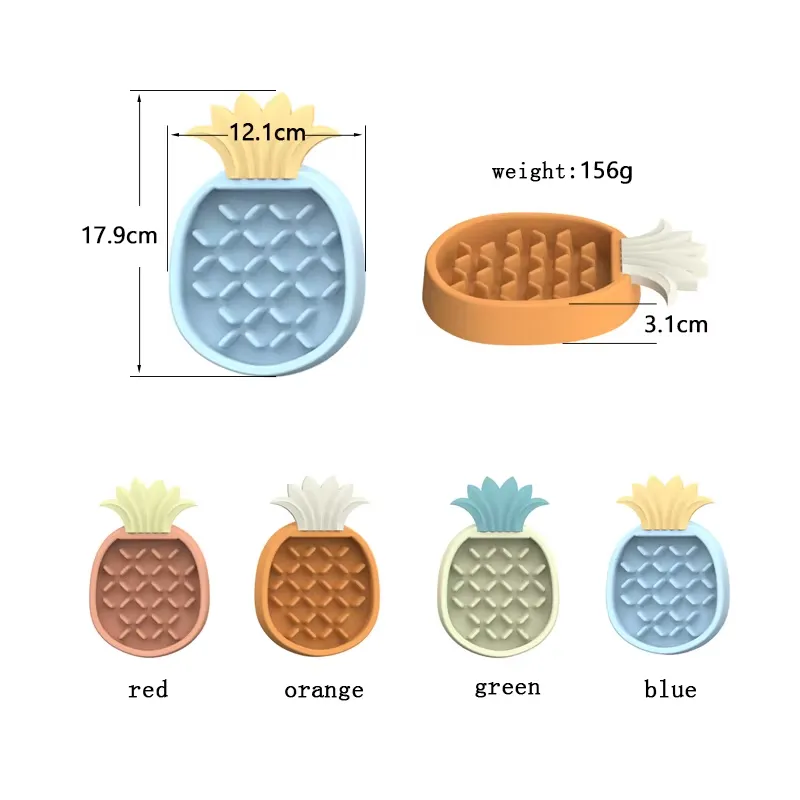 Silicone Pet Slow Food Bowls with Raised Texture Detailed Image 4