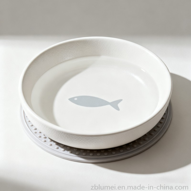 Ceramic Porcelain Stoneware Pet Dog Puppy Cat Kitten Feeding Food Water Wide Bowl Dish
