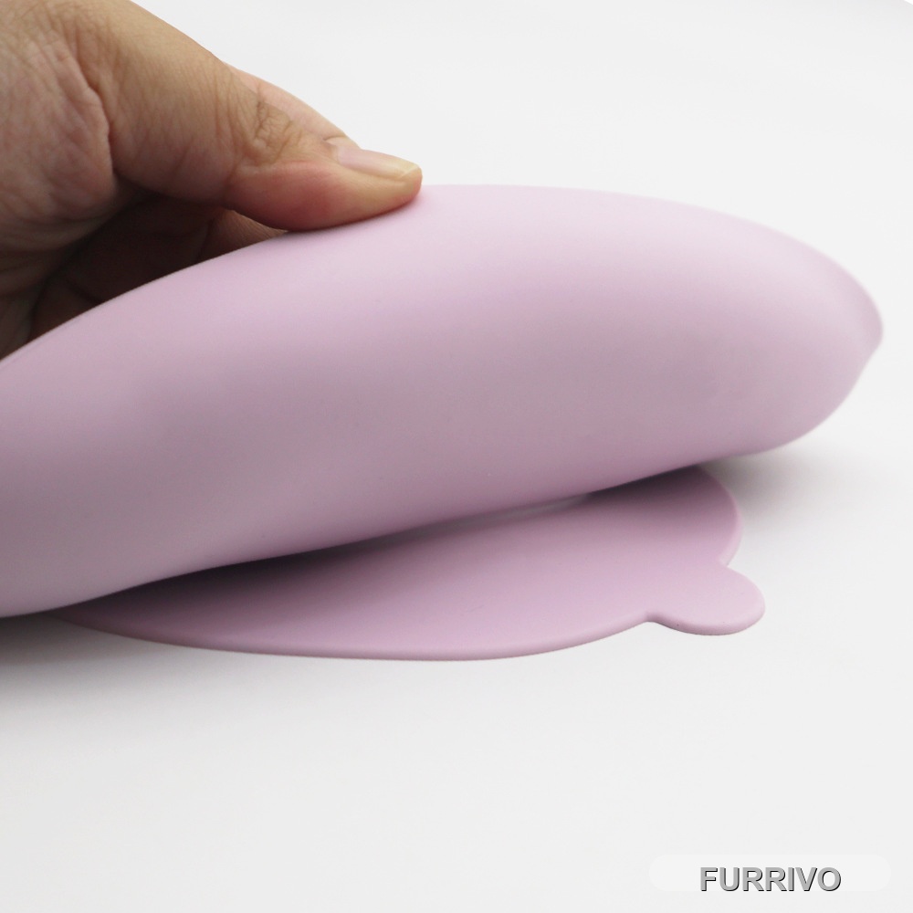 Furrivo Silicone Slow Feeder Dog Bowl Cute Shiba Inu Design Anti-Gulping Lick Mat Flexible Foldable BPA-Free 6 Colors OEM ODM