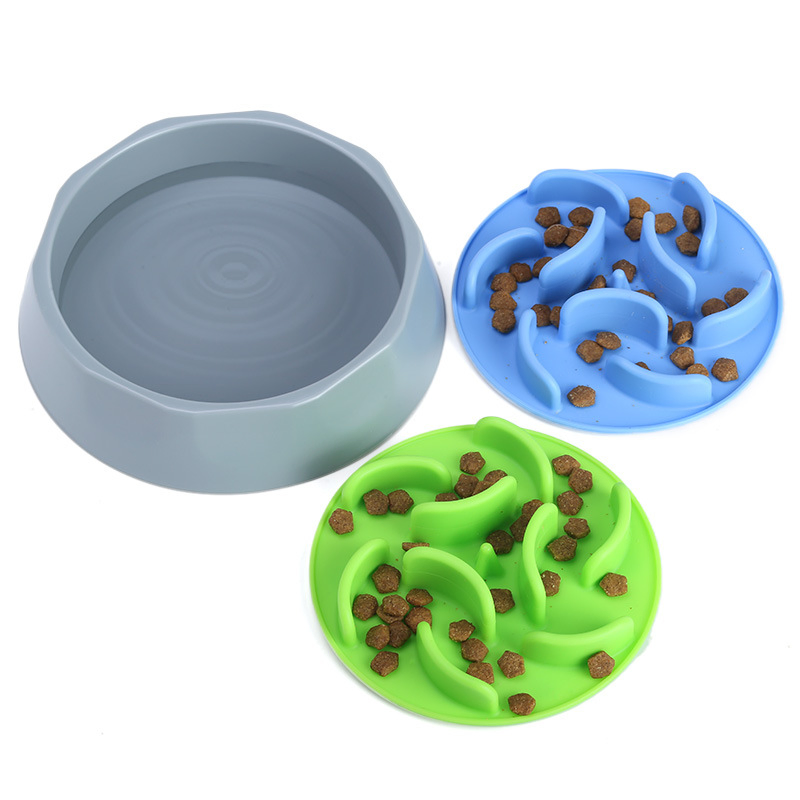 BPA Free Insert Detachable Dog Slow Feeder Cat Slow Feeder Pet Product Insert Removable Silicone Slow Feeding Pet Feeder