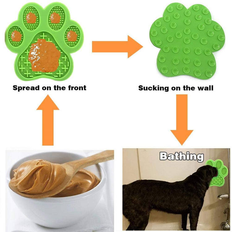 High Quality Flexible Silicone Pet Licking Mat Slow Feeder Bowl Healthy Anti-Gulping Feeding Pad for Pet Training