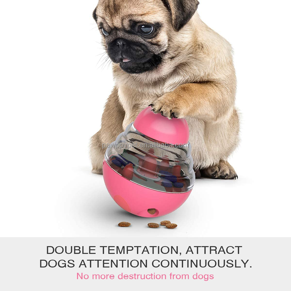 Dog Tumbler Treat Ball Pet Slow Feeder Treat Ball Small Interactive Food Dispenser Adjustable Treats Eat Canister Funny Maze Gym