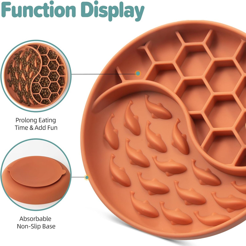 Custom Slow Feeder Dog Bowls Anti-Choking Puzzle Pet Food Bowls Non-Slip Dog Feeding Bowls