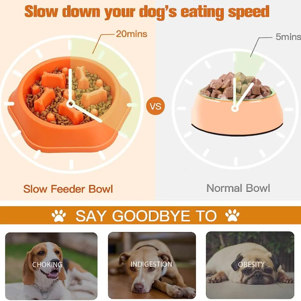Various Color Anti-Slip Puzzle Interactive Slow Feeder for Small and Medium Dogs
