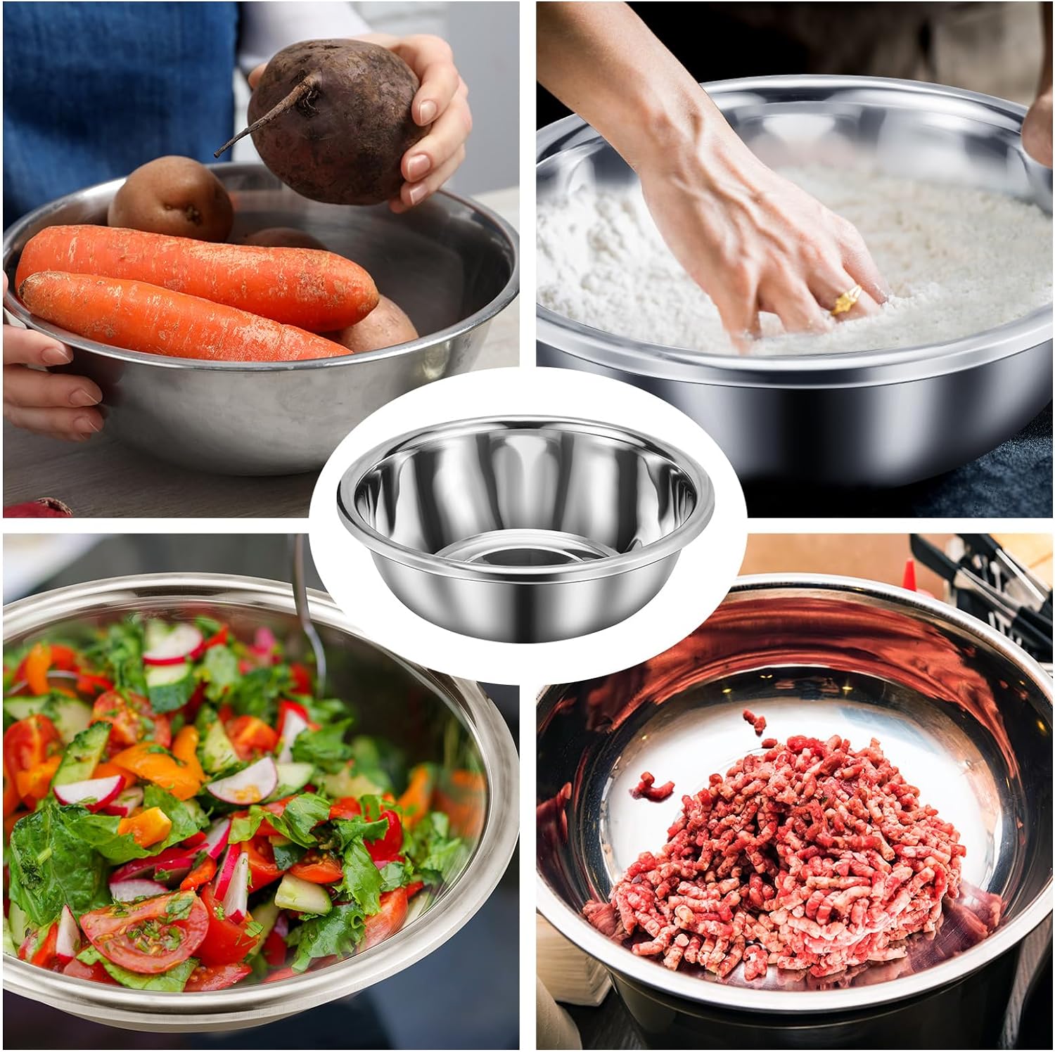 Stainless Steel Large Mixing Bowl Detail 10