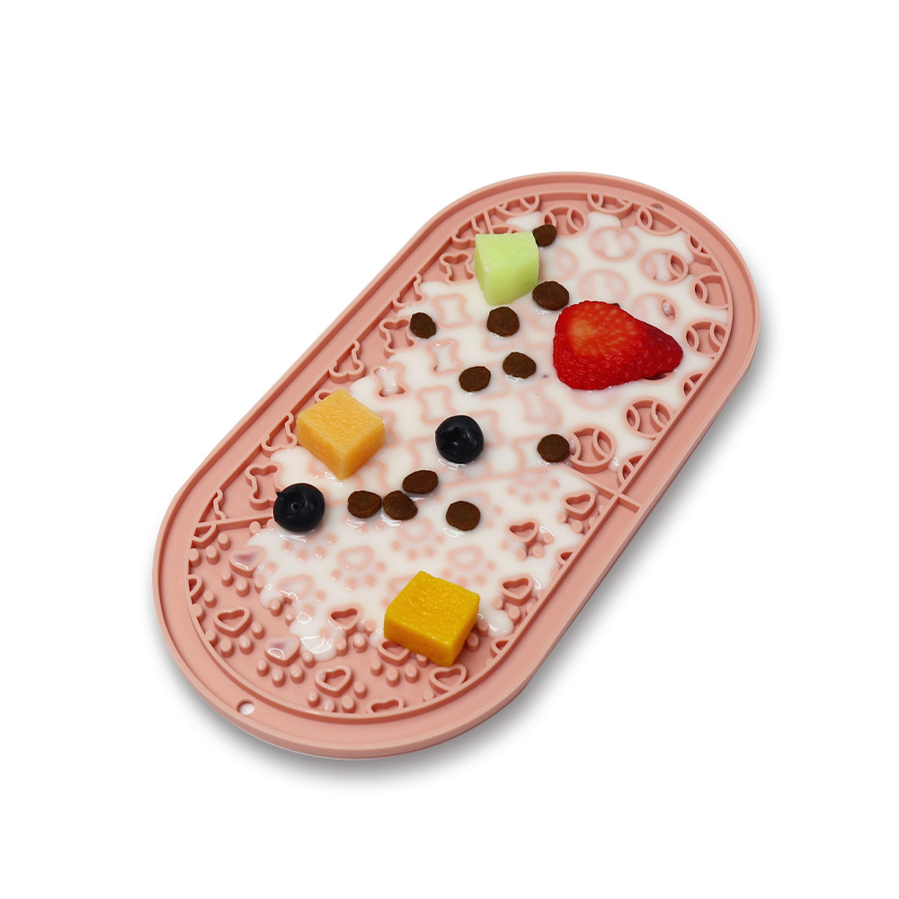 Cross-Border Silicone Dog &amp; Cat Licking Mat with Slow-Feeding Suction-Cup Non-Slip &amp; Anti-Choking Features