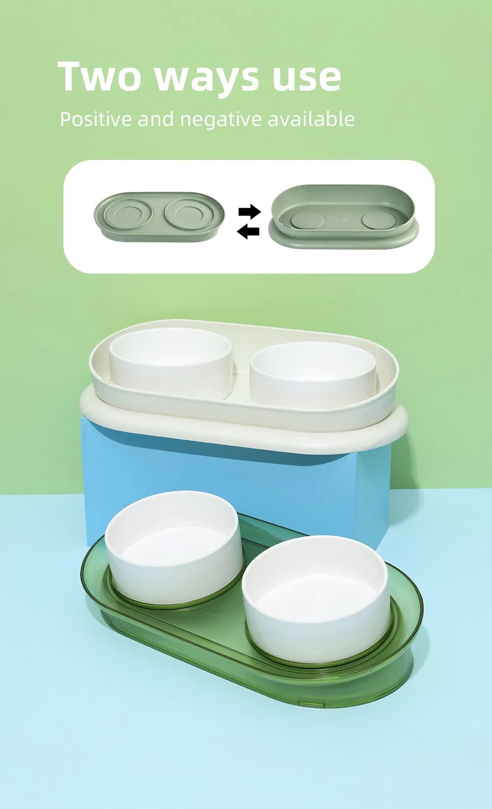 10 Degree Tilted Angle Pet Bowl Anti Overflow Dog Cat Bowl for Small Cats Dogs