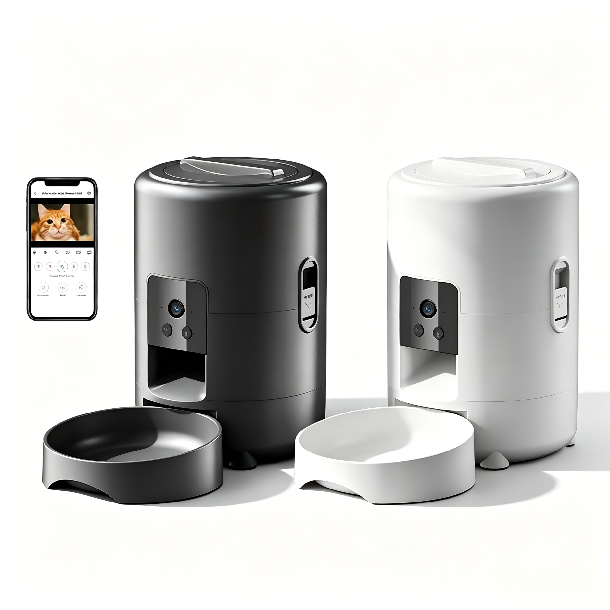 2L Smart Automatic Pet Feeder, WiFi APP Control, Timed Portion Feeding, Video Monitoring, ABS Cat Dog Food Dispenser
