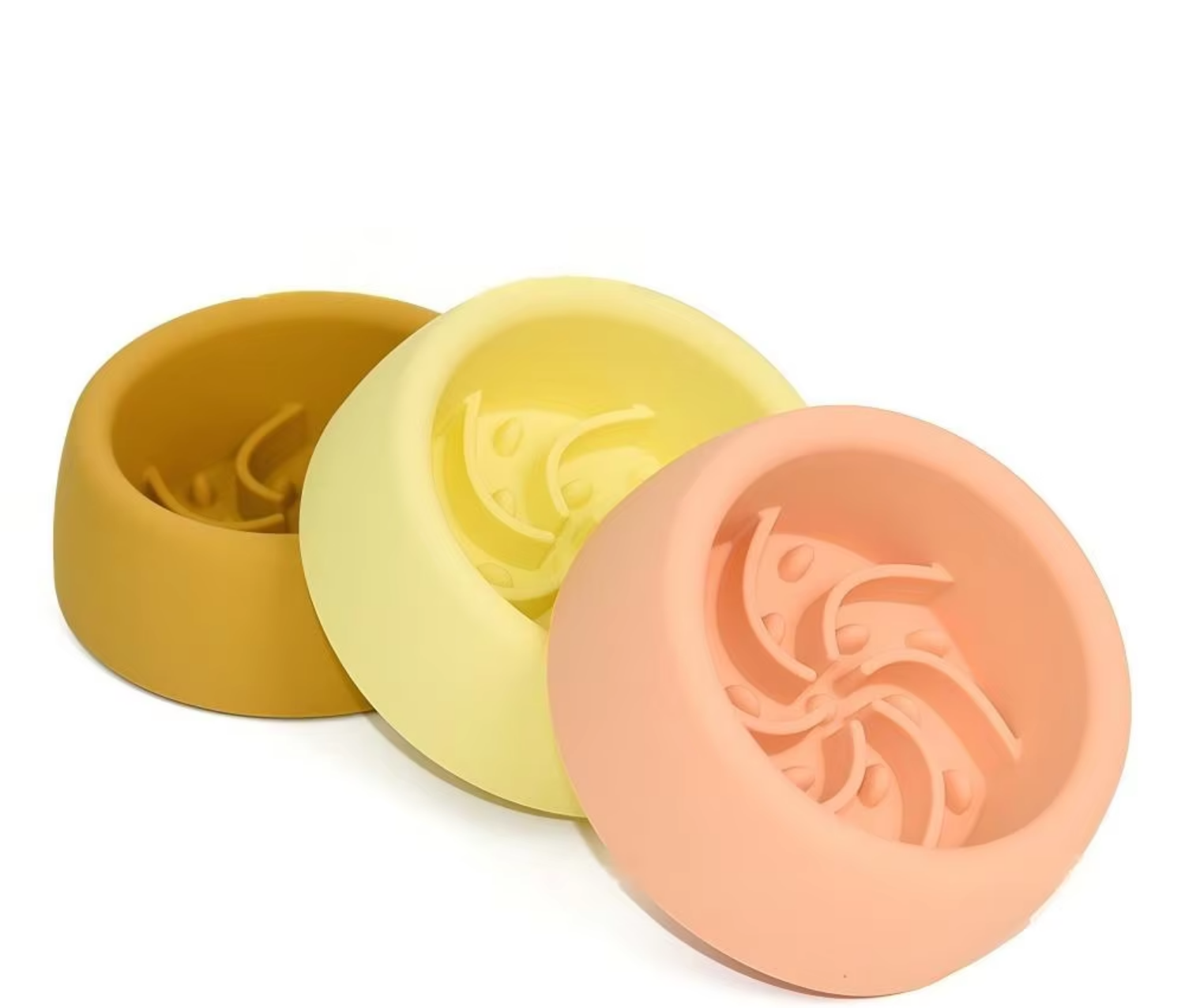 Wholesale Silicone Slow Feeder Dog Bowl 3 Sizes Non-Slip Anti-Choke Love Solid Waterproof Support Custom
