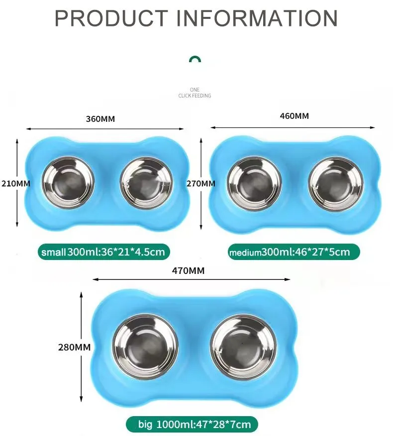 Elevated Whisker Friendly Tilted Flat Silicone Double Feeder Bowl Details