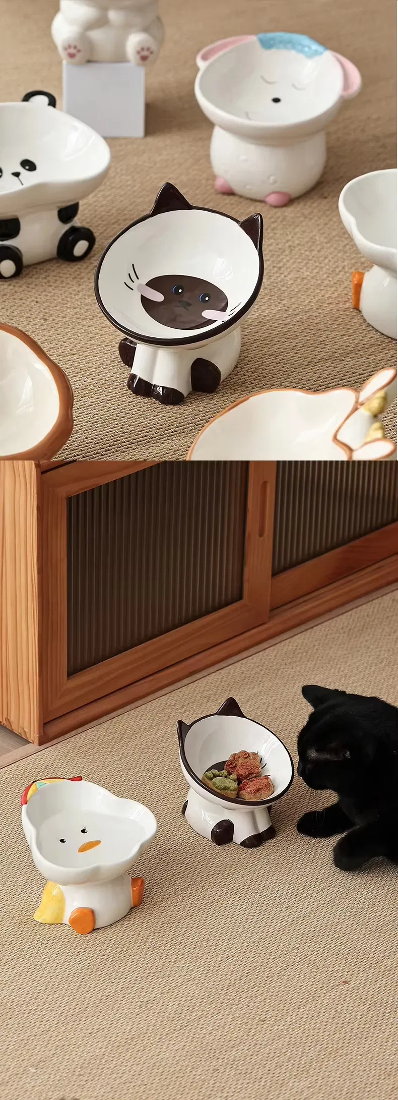Custom Elevated Eco-Friendly Ceramic Pet Bowl
