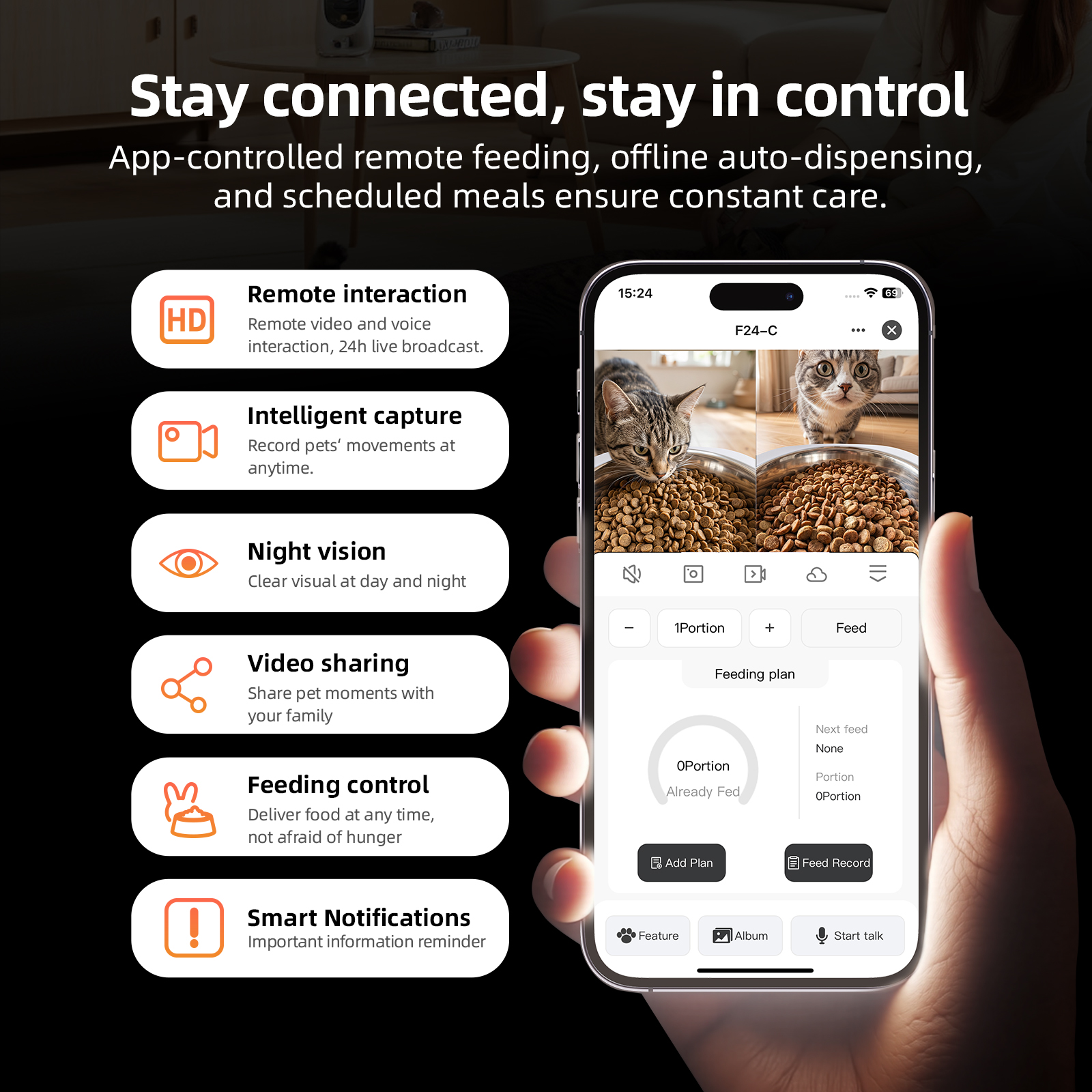 New Series Smart Automatic Pet Feeder 6L WiFi APP Control Smart Detection Dual Bowls Dual Meals Waterproof Charge for Cats Dogs