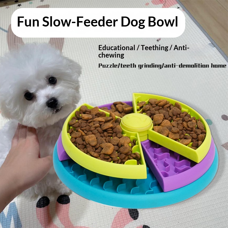 New Plastic Dog Puzzle 3-Layer Rotating Slow Feeder Intelligence Development Indoor Use Slow Food Bowl