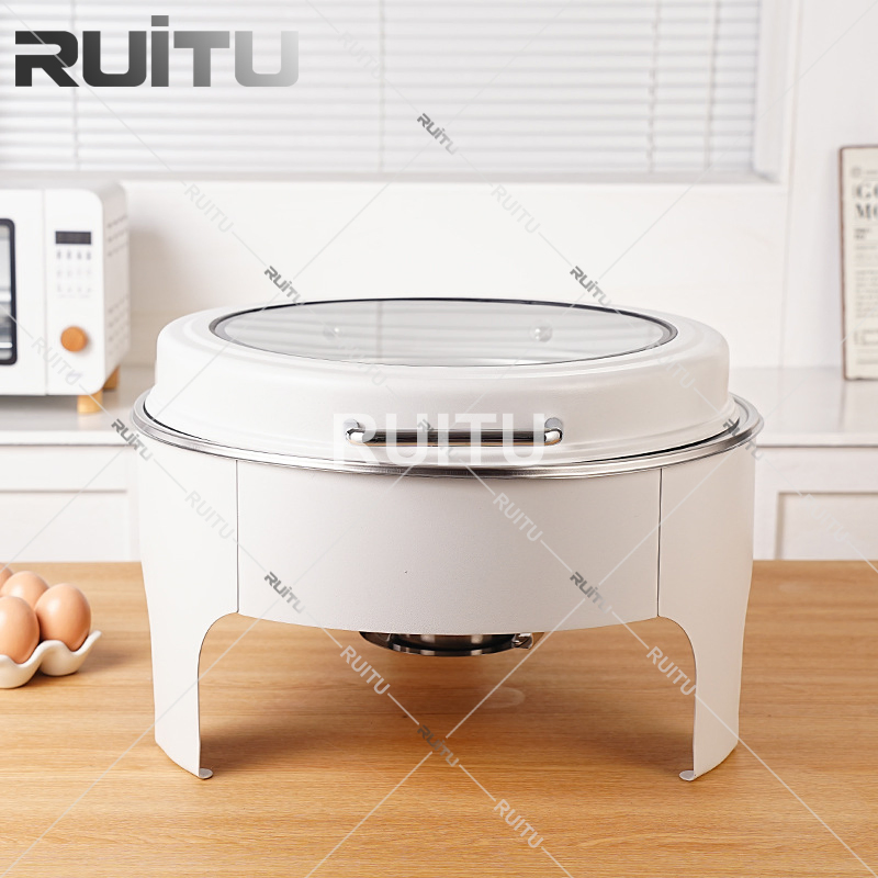 Top Selling Rectangle Stainless Steel Hotel Wedding Catering Marble Pattern White Buffet Chafing Dish Buffet Set Restaurant Party Food Warmer Chaffing Dishes