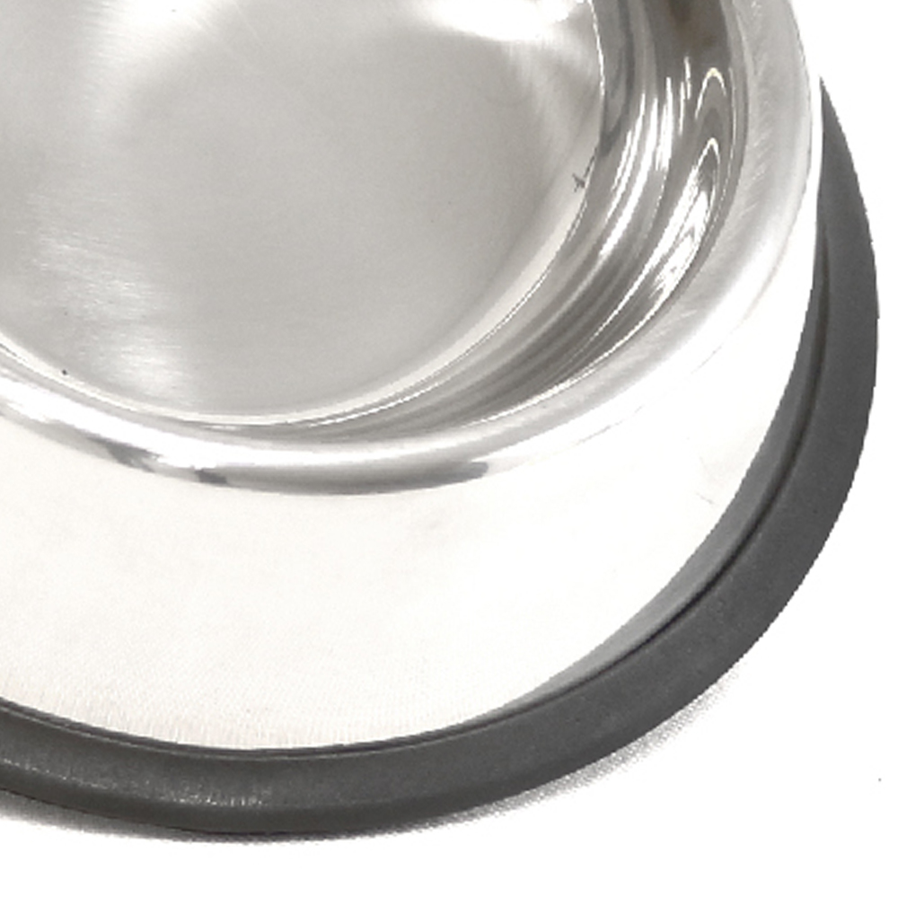 Large 30CM Eco-Friendly Durable Stainless Steel Rounded Solid Slow Feeder Non-Slip Easy Clean Food Bowl Indoor/Outdoor Use Cats