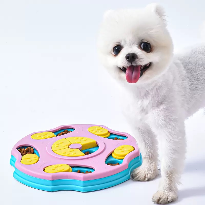 Dog Puzzle Toy Feeding Device Anti-choking Training Bowl Slow Eating Bowl