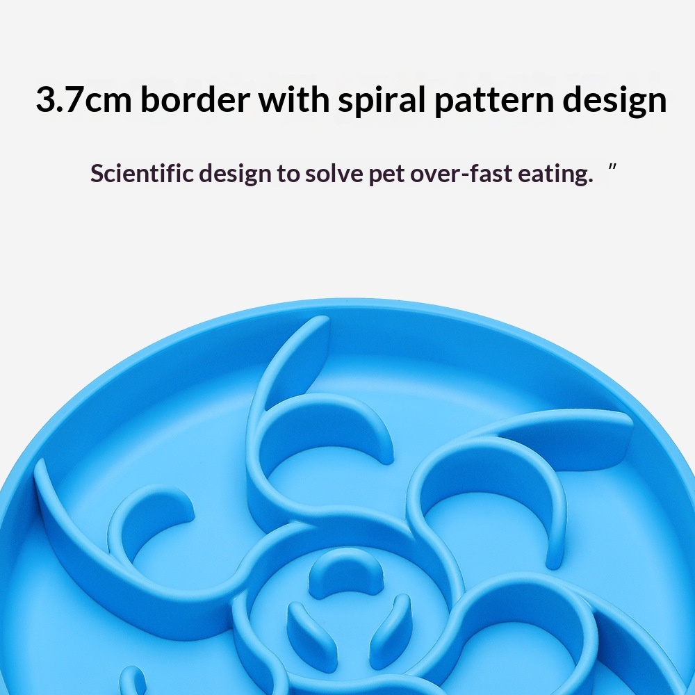 Cross-border Slow-eating Bowl Anti-choking Pet Food Utensil Non-slip Base Anti-spill Dog Bowl Small Medium Large Dogs Cats