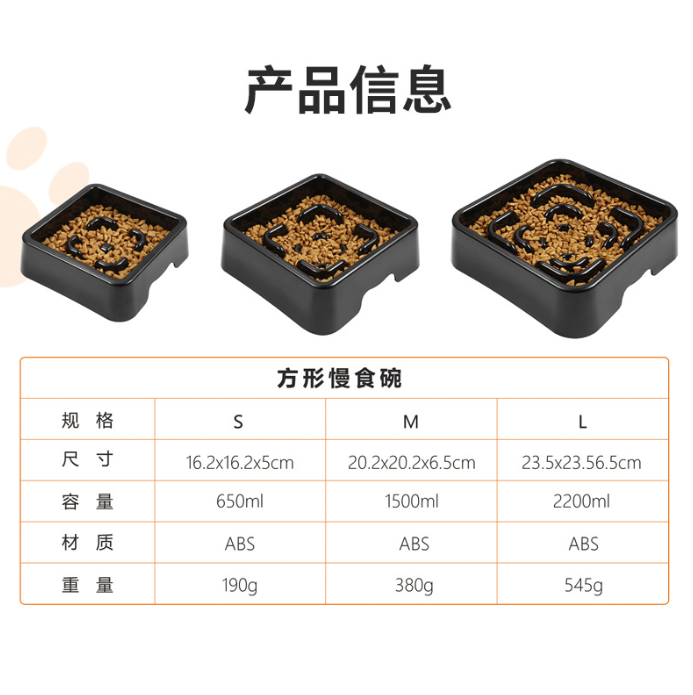 WHIPPY Luxurious Slow Feeder Bowl Rounded Small Medium Dogs Eco-Friendly Stainless Steel Puzzle Fun Maze Anti-Slip No-Choking