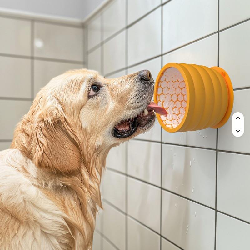 Dog Automatic Portable Slow Feeder Bowl Anti-Choking With Non-Slip Bottom To Prevent Spilling Silicone Material Waterproof