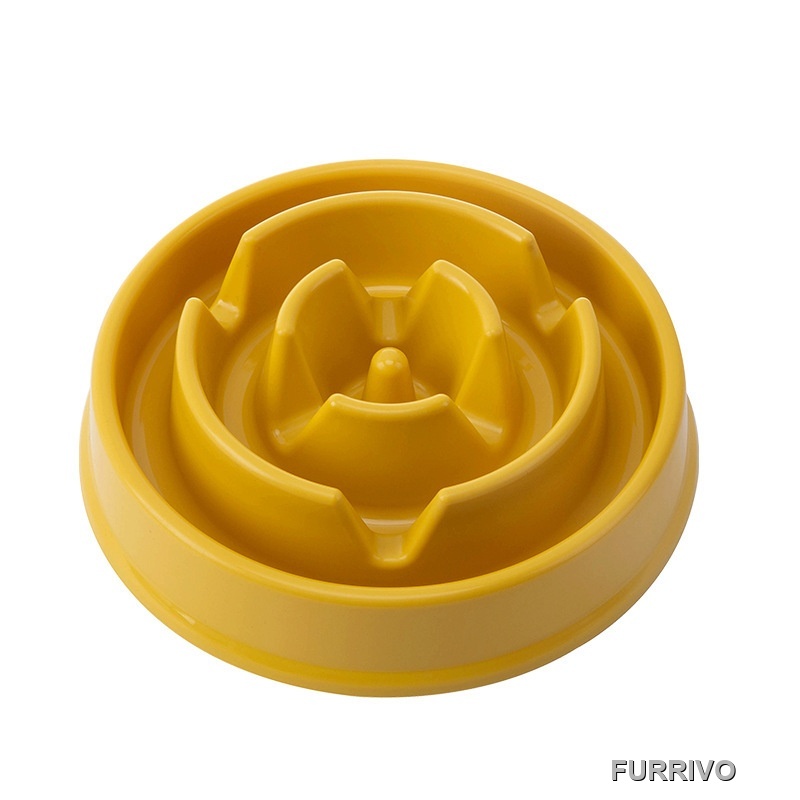 Furrivo Eco-Friendly Solid Anti-Choking Slow Feeder Dog Bowl Maze Puzzle Pet Food Bowl for Dogs Cats Anti-Gulping Bloat