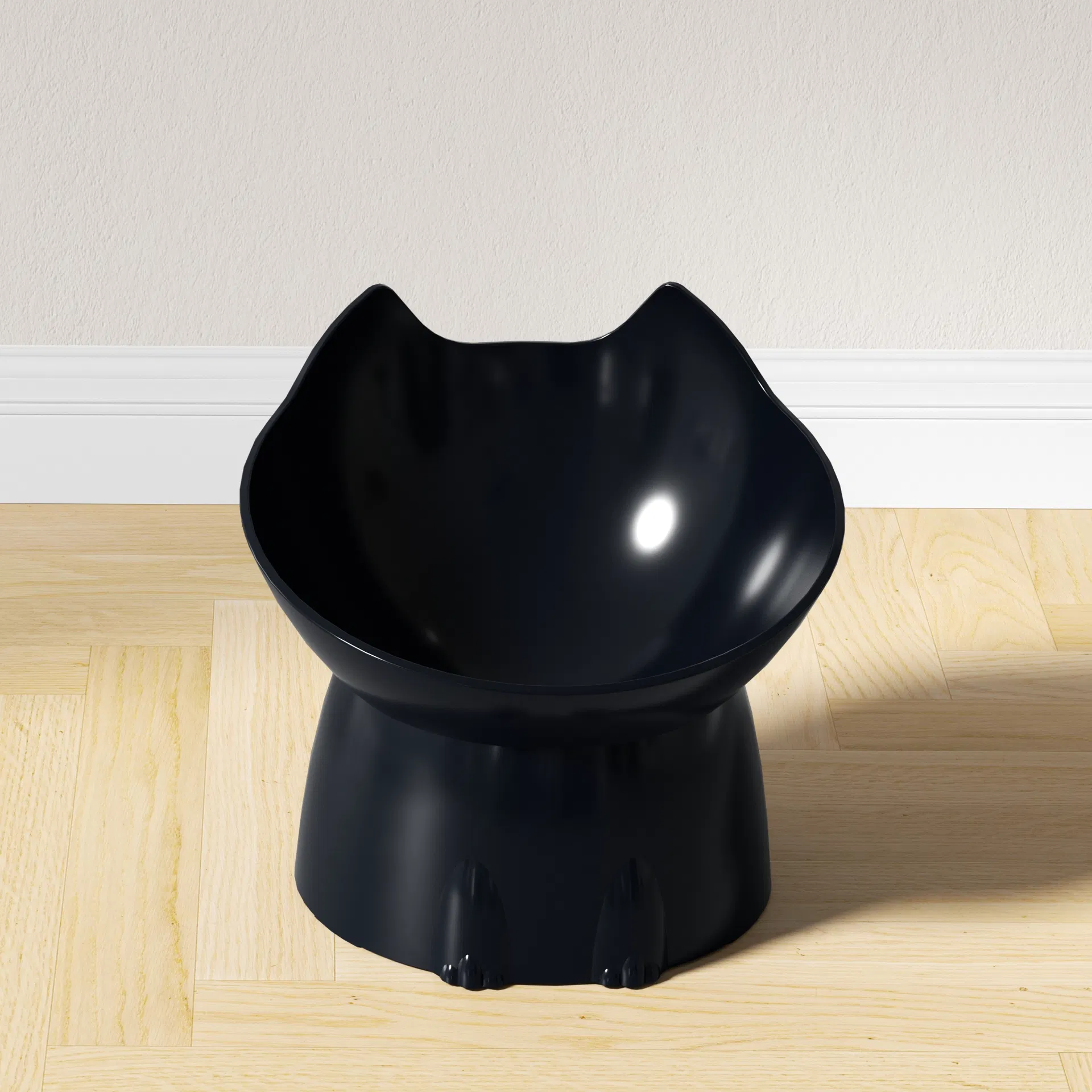 Elevated Cat Bowl Anti-Tip Plastic