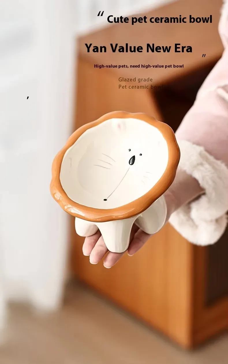 Custom Elevated Eco-Friendly Ceramic Pet Bowl