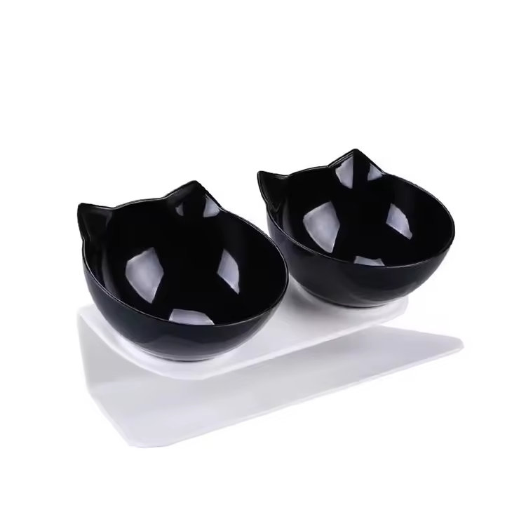 Factory Direct Elevated ABS Pet Feeding Bowl 15 Degree Tilted Raised