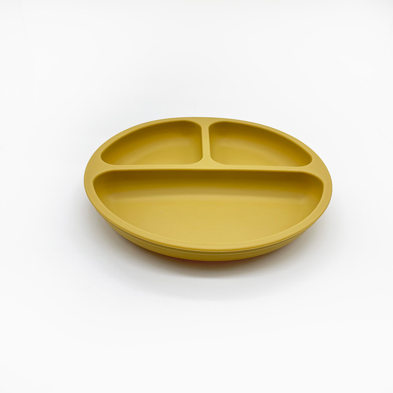 Compartment Silicone Plate Suction Base Divided Toddler Dish BPA Free Easy Clean Microwave Safe Baby Meal Tray Feeding Plate Set