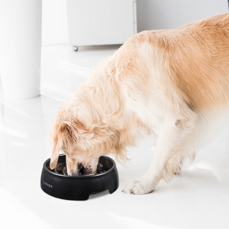 Wholesale Price Eco-Friendly ABS Plastic Black Puzzle Extra Large Dog Slow Feeder with Anti-Choking Feature