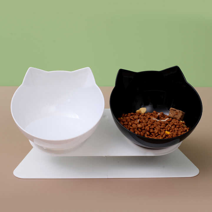 Stylish Tilted Cat Bowl for Easy Feeding and Comfort
