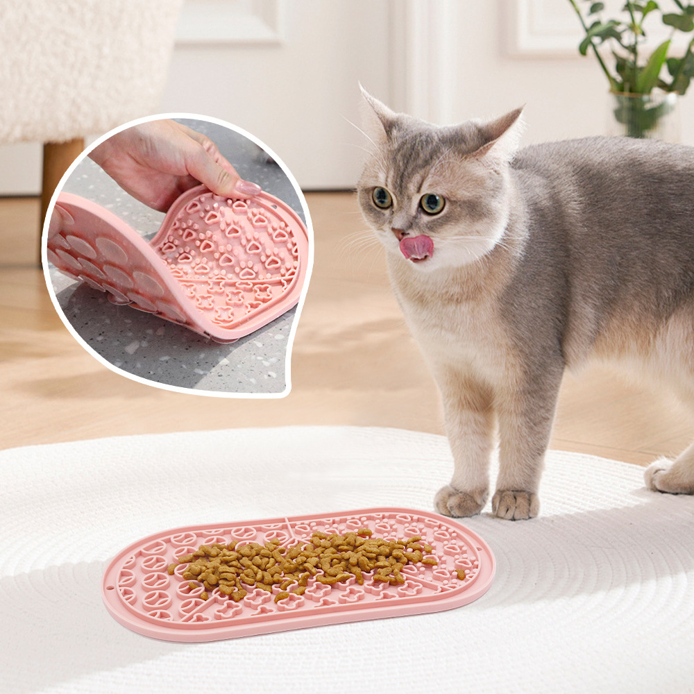 Cross-Border Silicone Dog &amp; Cat Licking Mat with Slow-Feeding Suction-Cup Non-Slip &amp; Anti-Choking Features